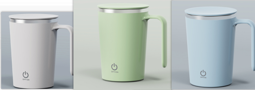 Kitchen Electric Mixing Cup Stirring Coffee Cup Automatic Mixing Mugs Cup Lazy Rotating Magnetic Water Cup - Color: Suit, Electrical outlet: USB